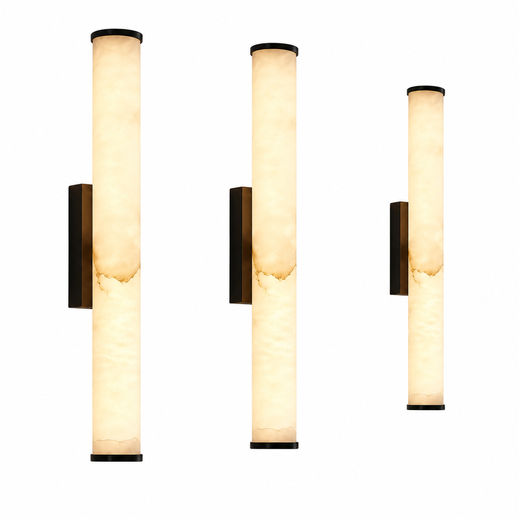 Applique Murale LED Verticale Effet Marbre Dorée  40 ou 50 cm