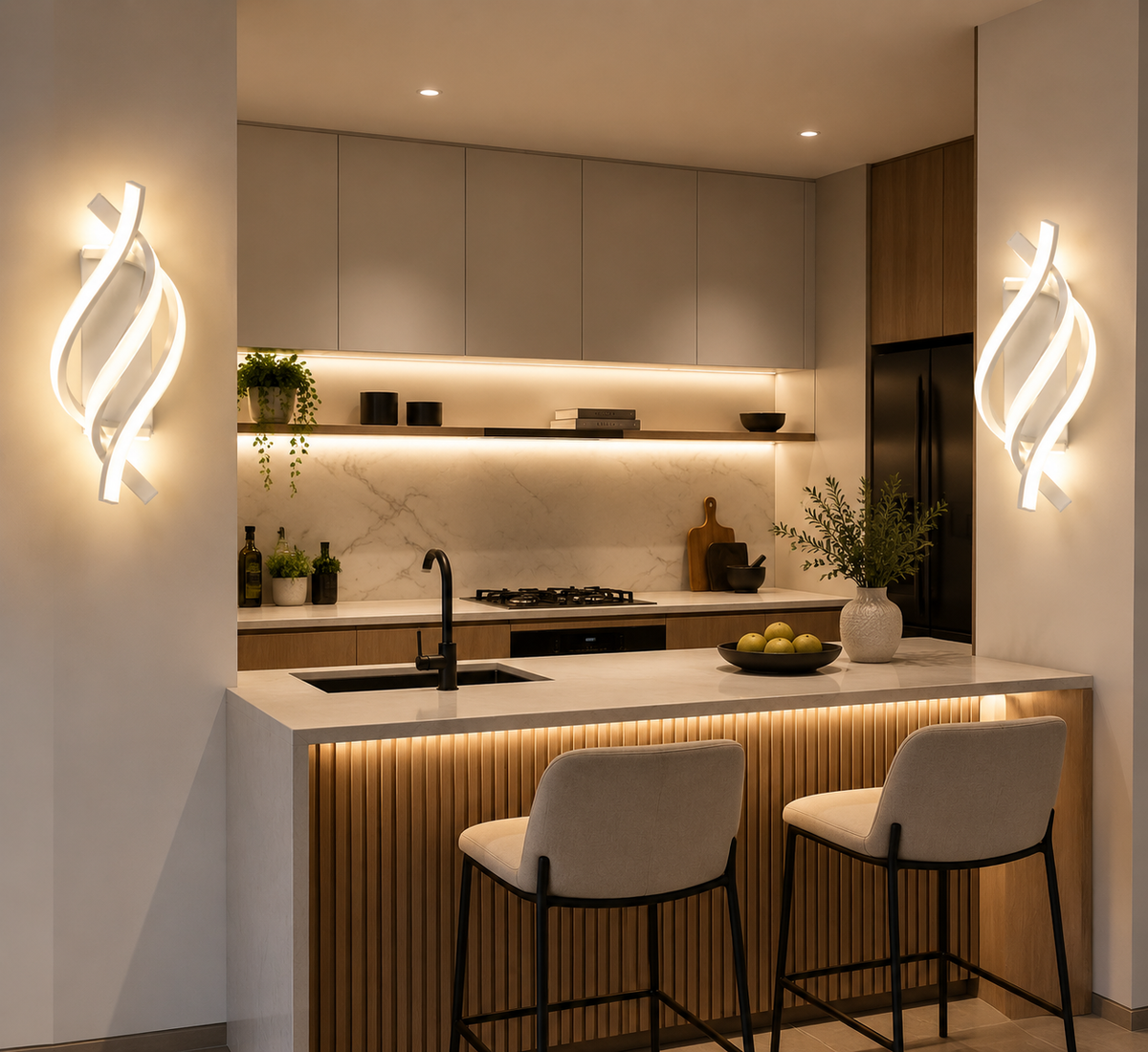 Applique Murale LED Spirale Design
