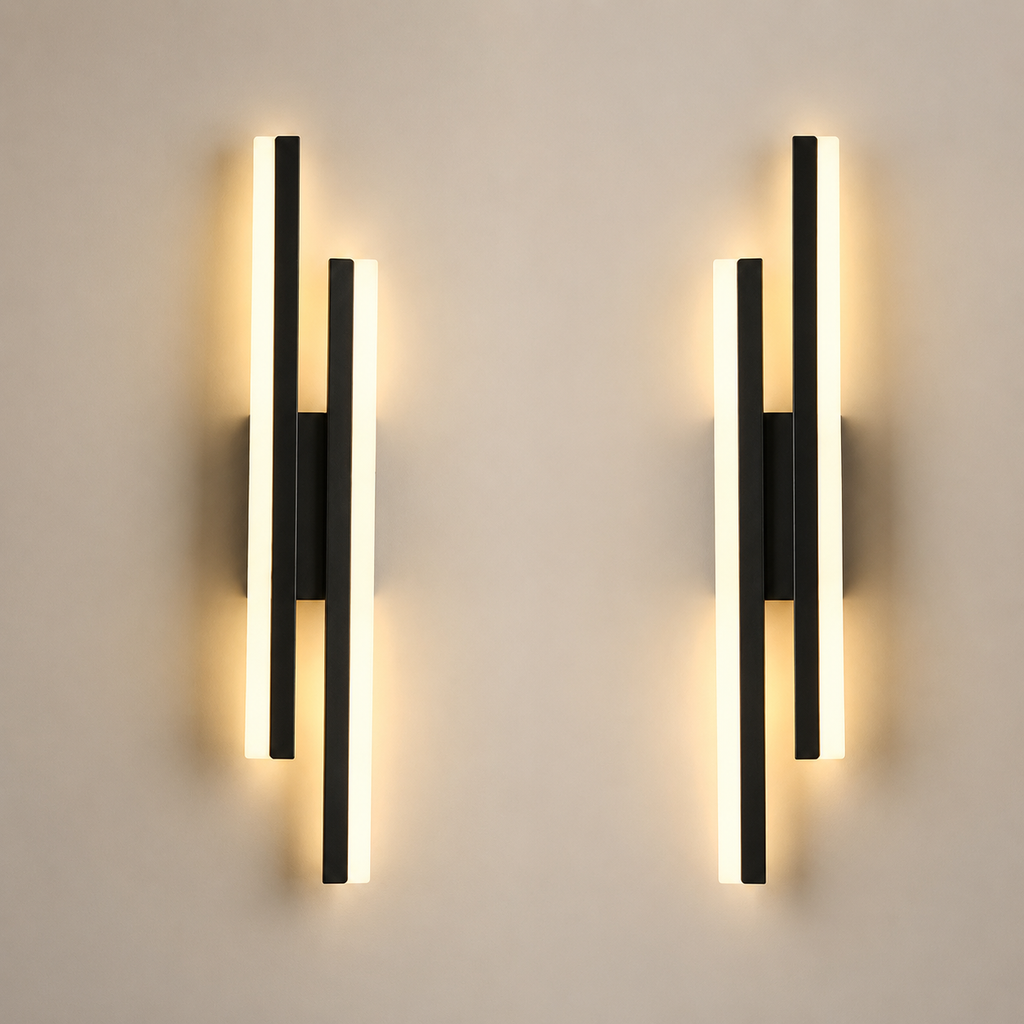 Applique Murale LED Verticale 50 cm  Noir ou Doré