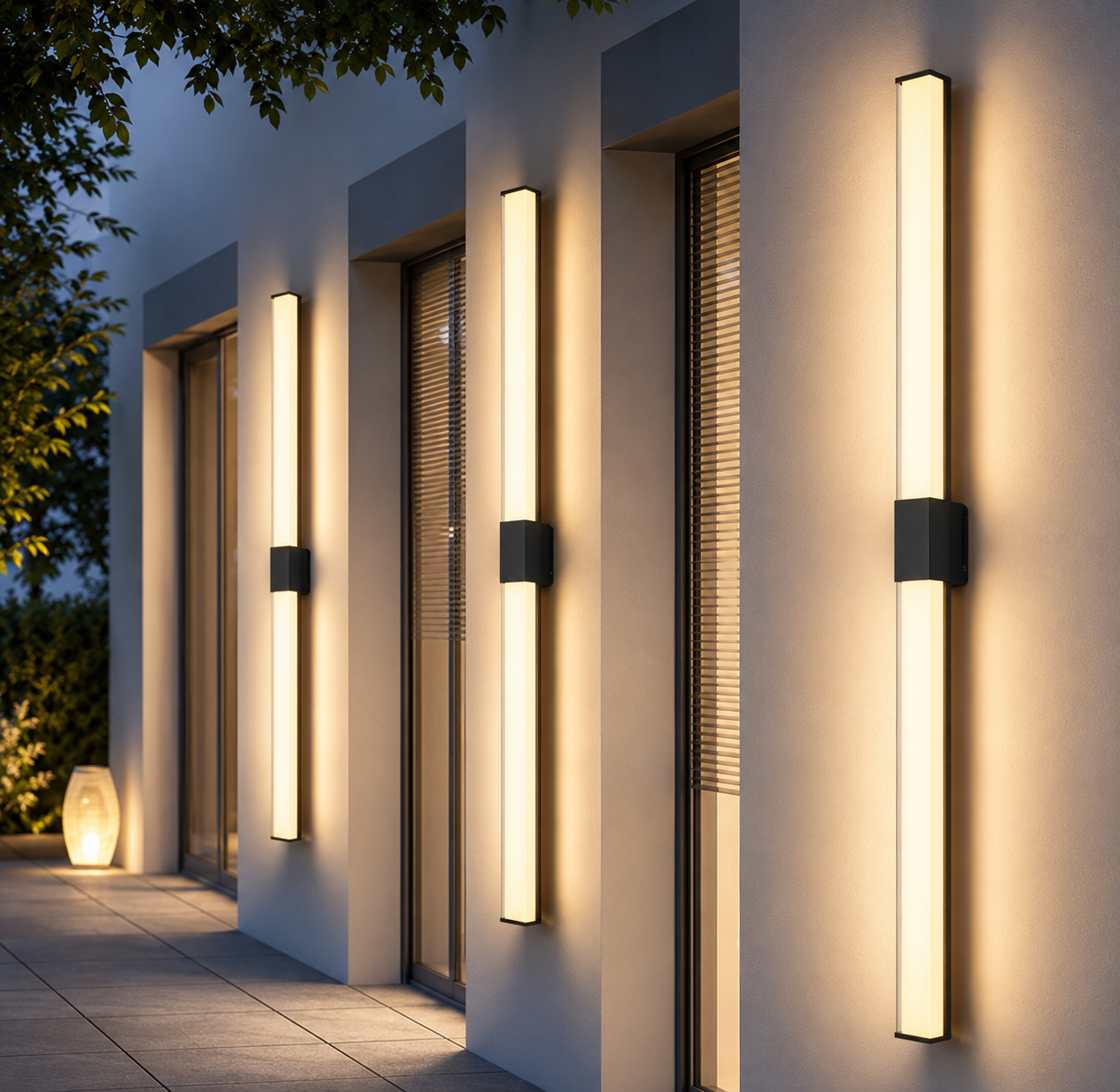 Applique Murale LED Extérieure Verticale IP65 30 à 180 cm