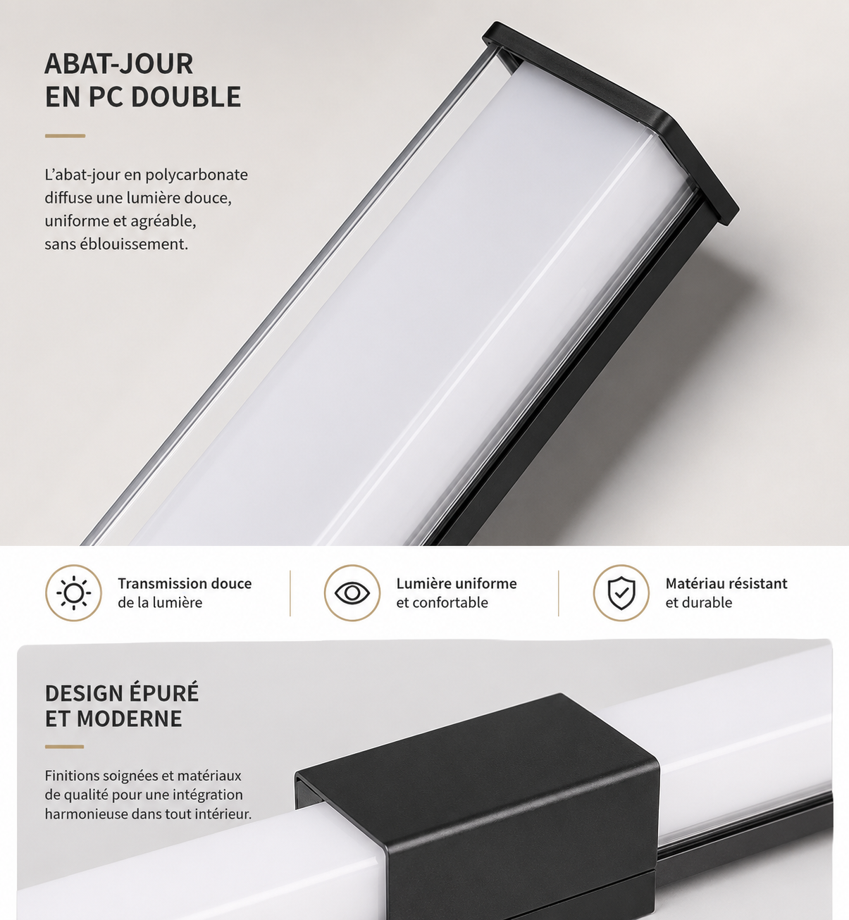 Applique Murale LED Extérieure Verticale IP65 30 à 180 cm
