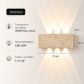 Applique Murale LED en Pierre Naturelle Wabi-Sabi