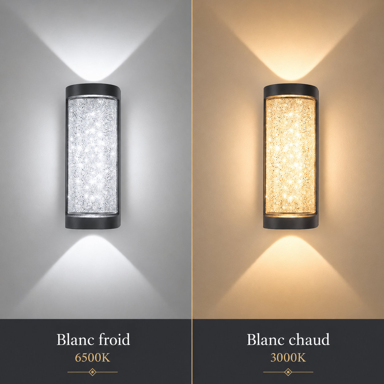 Applique Murale Extérieure LED Cristal 10W
