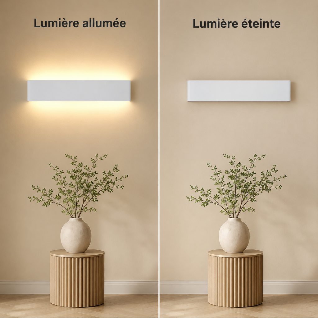 Applique Murale LED IP65 Haut et Bas Blanche