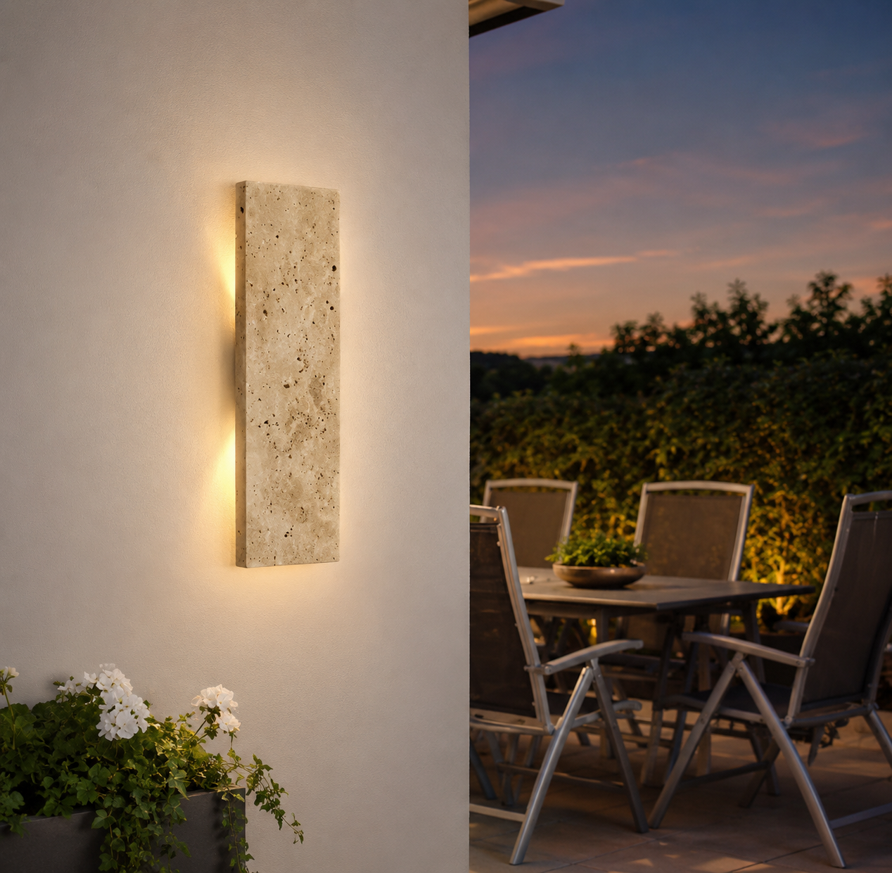 Applique Murale LED en Pierre Naturelle