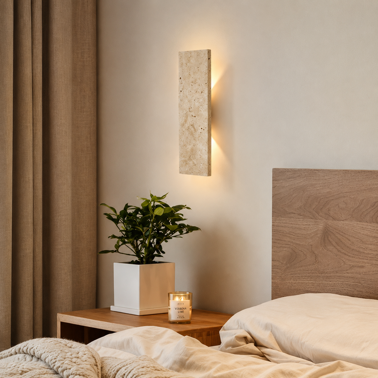 Applique Murale LED en Pierre Naturelle