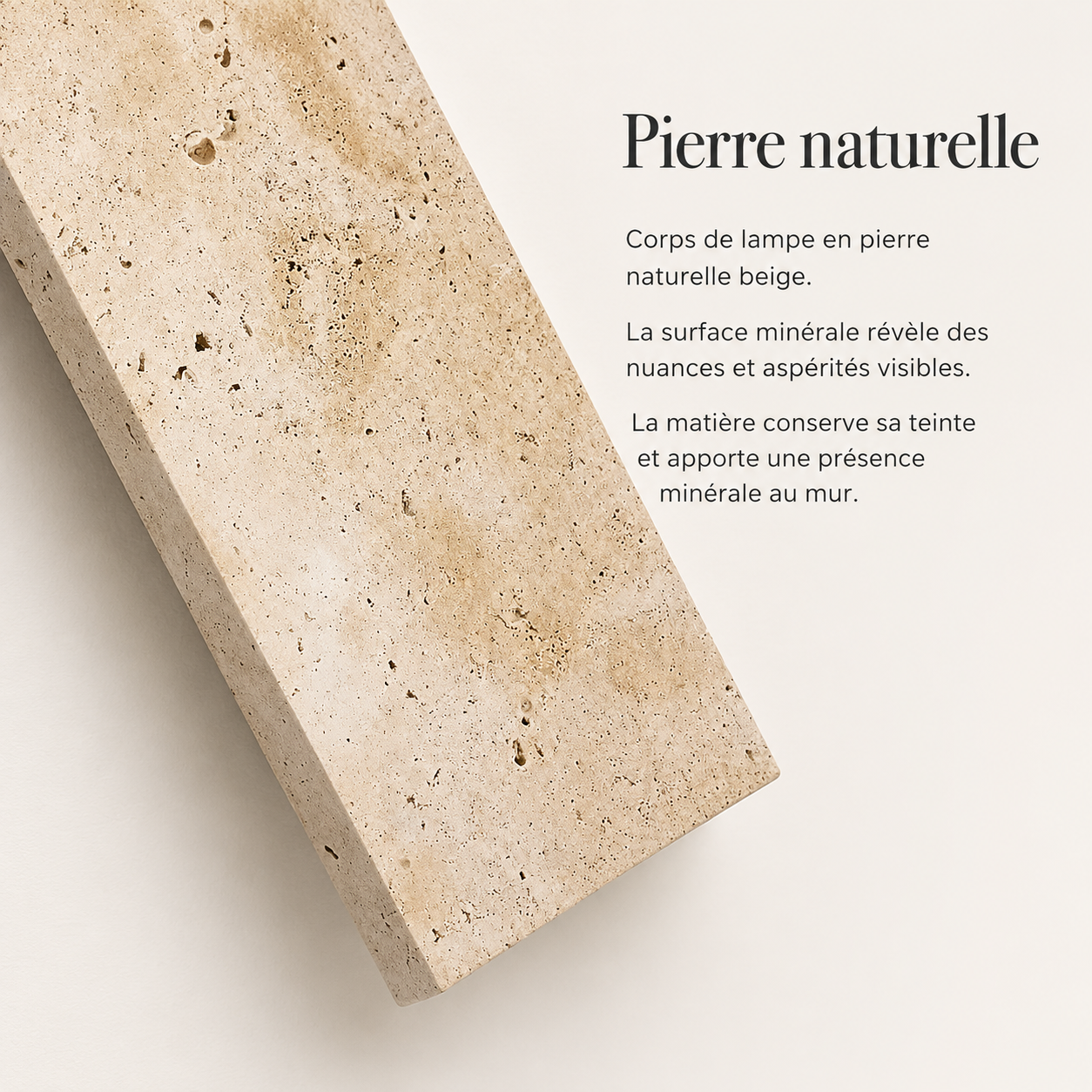 Applique Murale LED en Pierre Naturelle