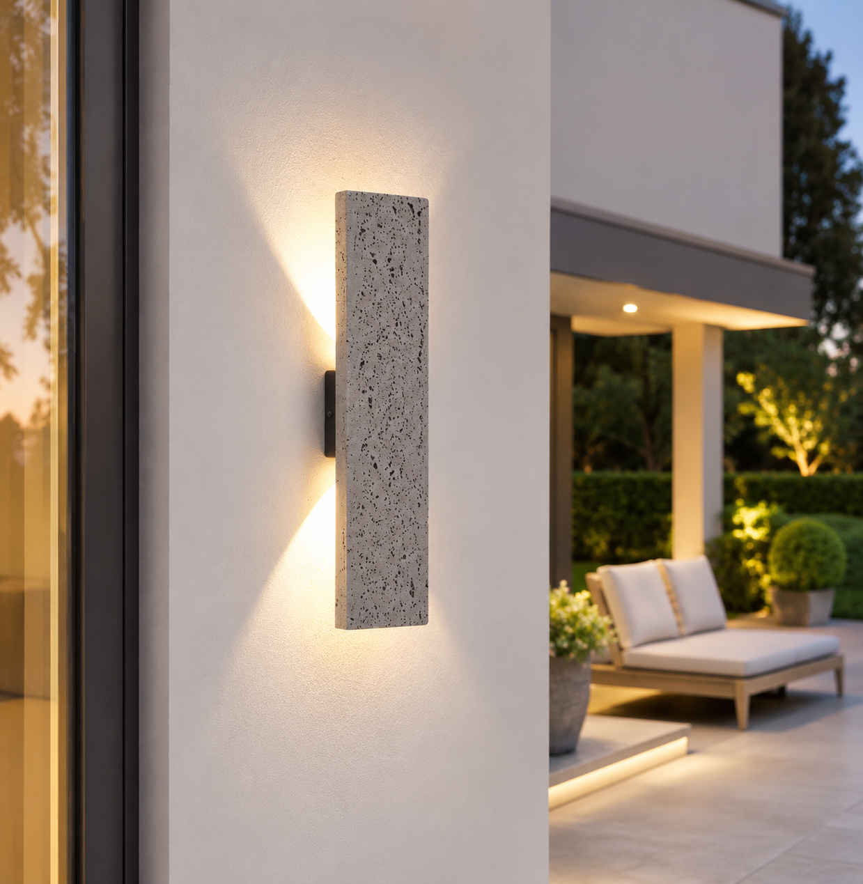 Applique Murale Extérieure LED en Pierre Naturelle IP65