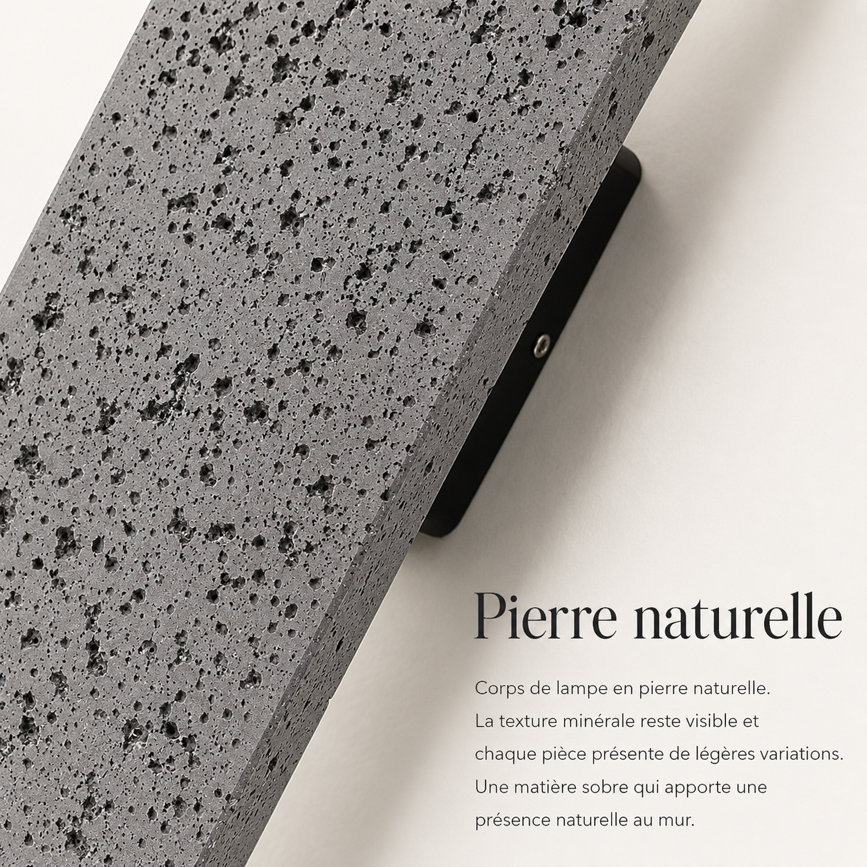 Applique Murale Extérieure LED en Pierre Naturelle IP65