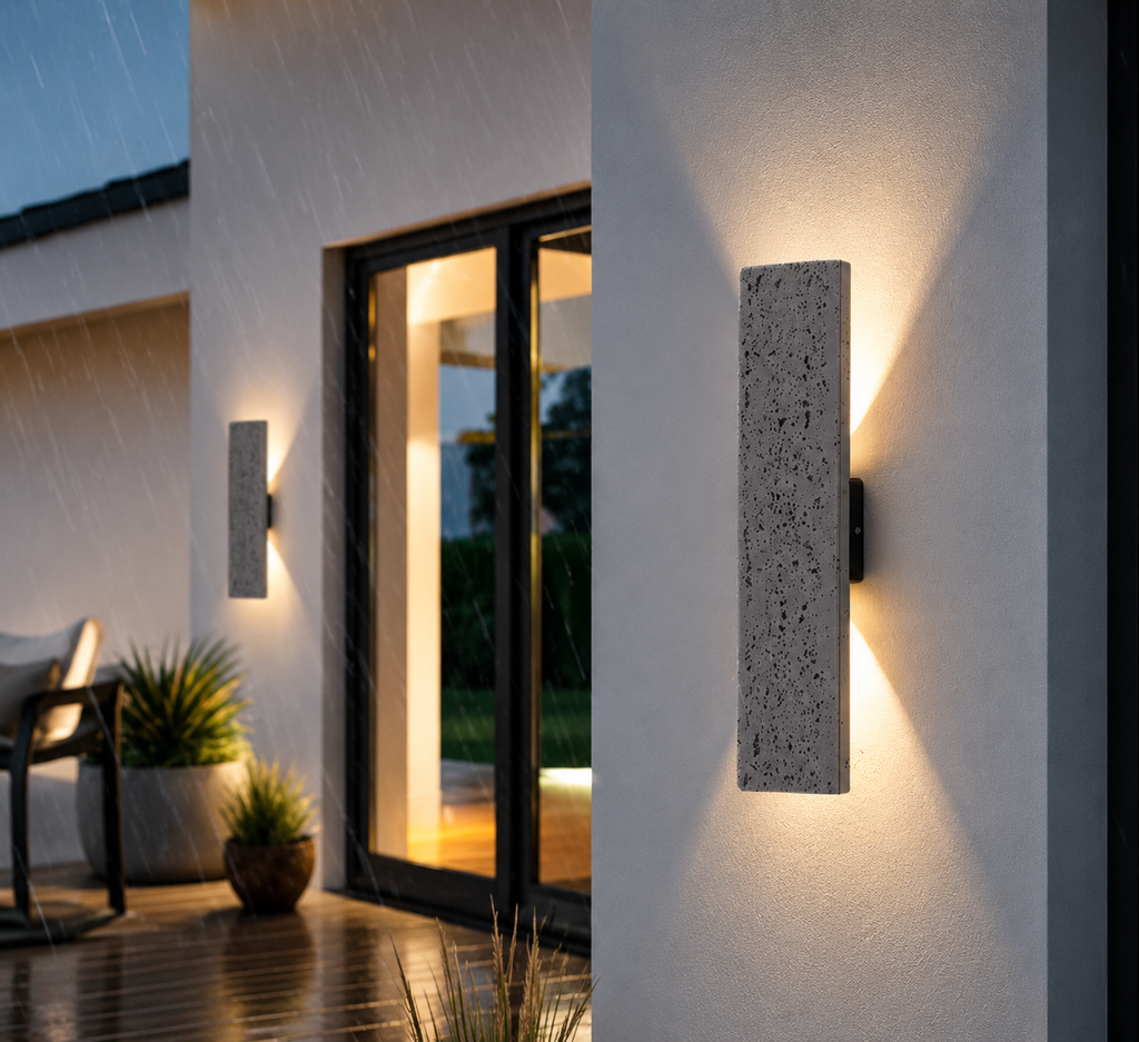 Applique Murale Extérieure LED en Pierre Naturelle IP65