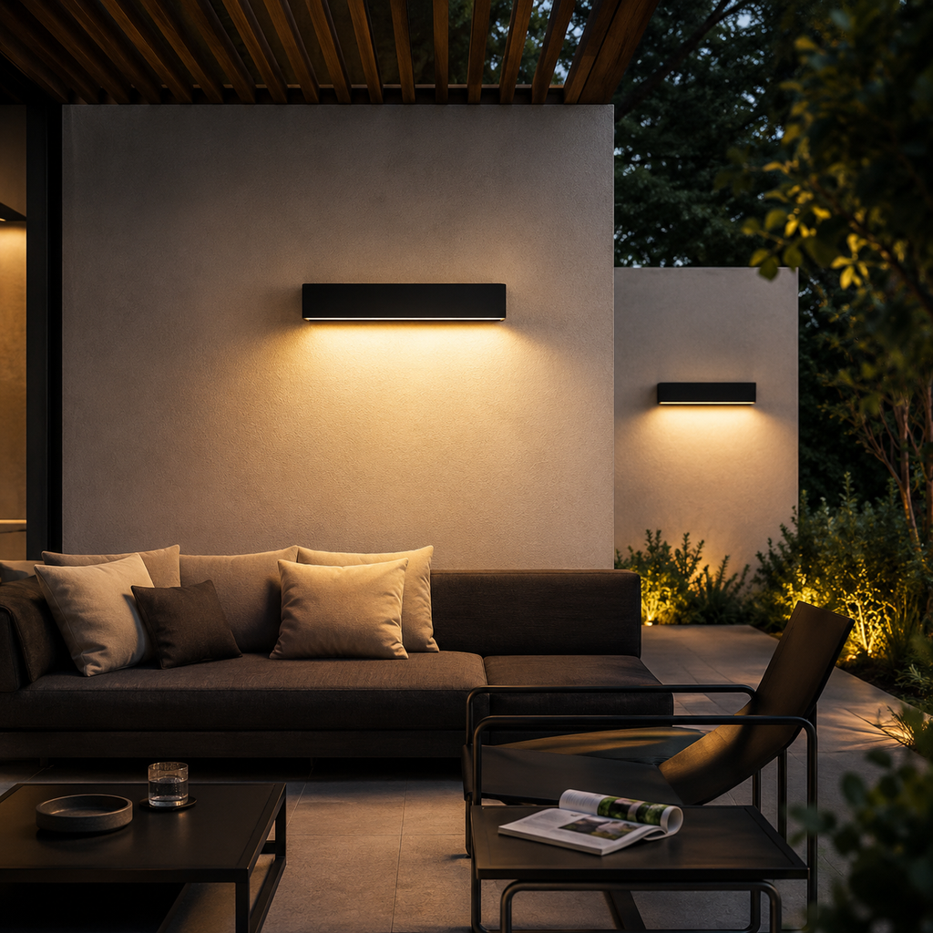 Applique Murale Extérieure LED IP65 Aluminium Noire