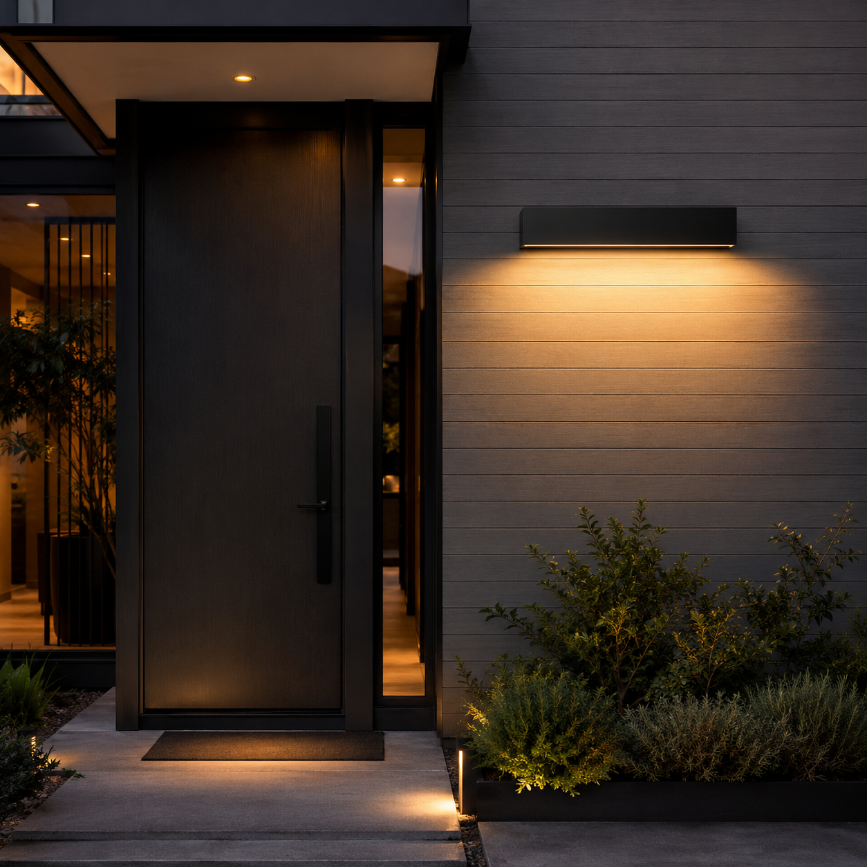 Applique Murale Extérieure LED IP65 Aluminium Noire