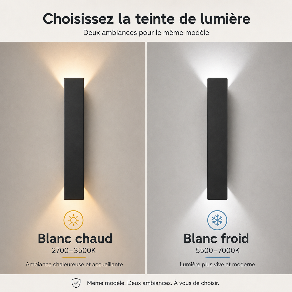 Applique Murale Extérieure LED IP65 Haut et Bas