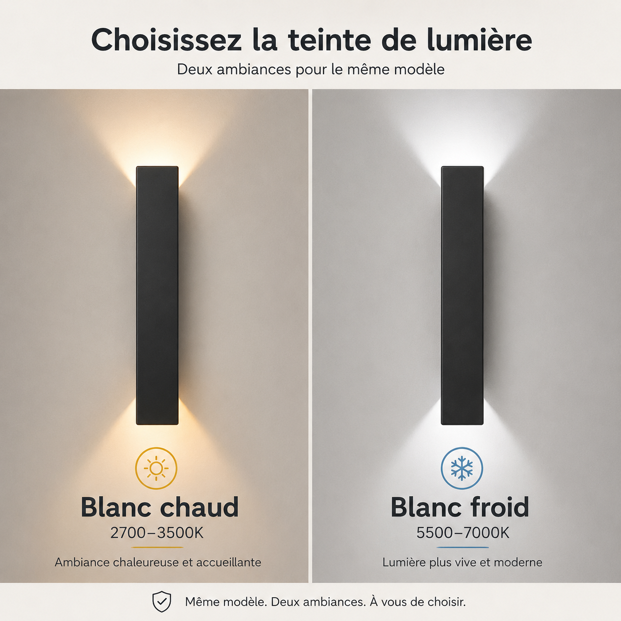 Applique Murale Extérieure LED IP65 Haut et Bas