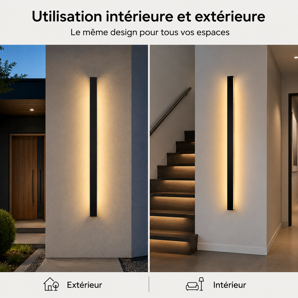 Applique Murale Extérieure LED IP65 Longue Bande