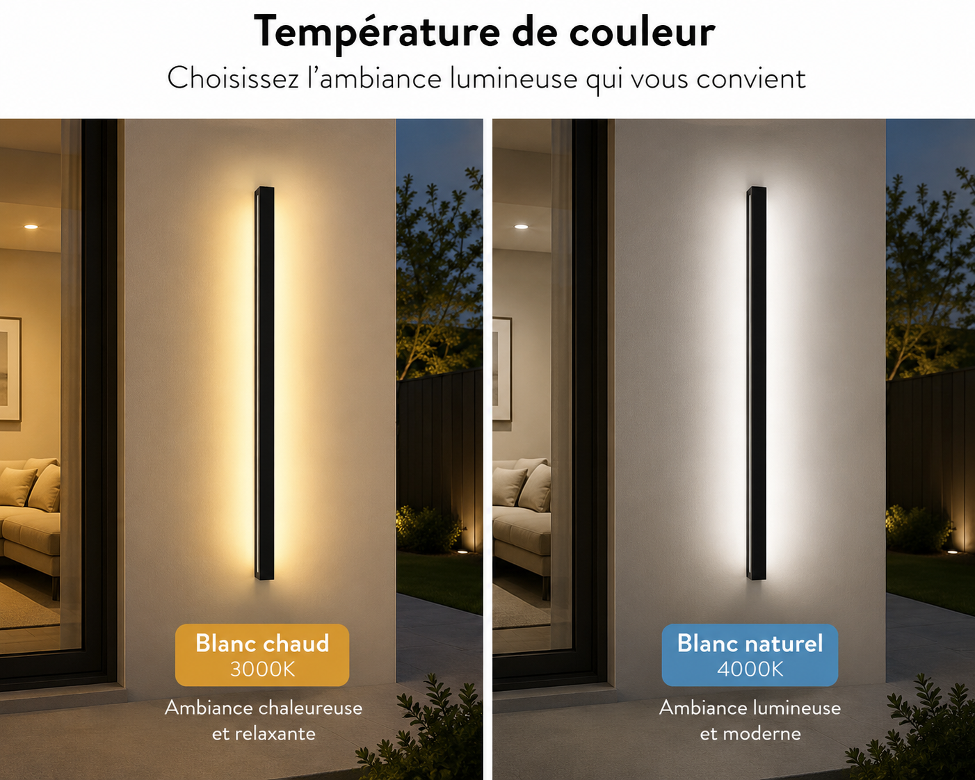 Applique Murale Extérieure LED IP65 Longue Bande