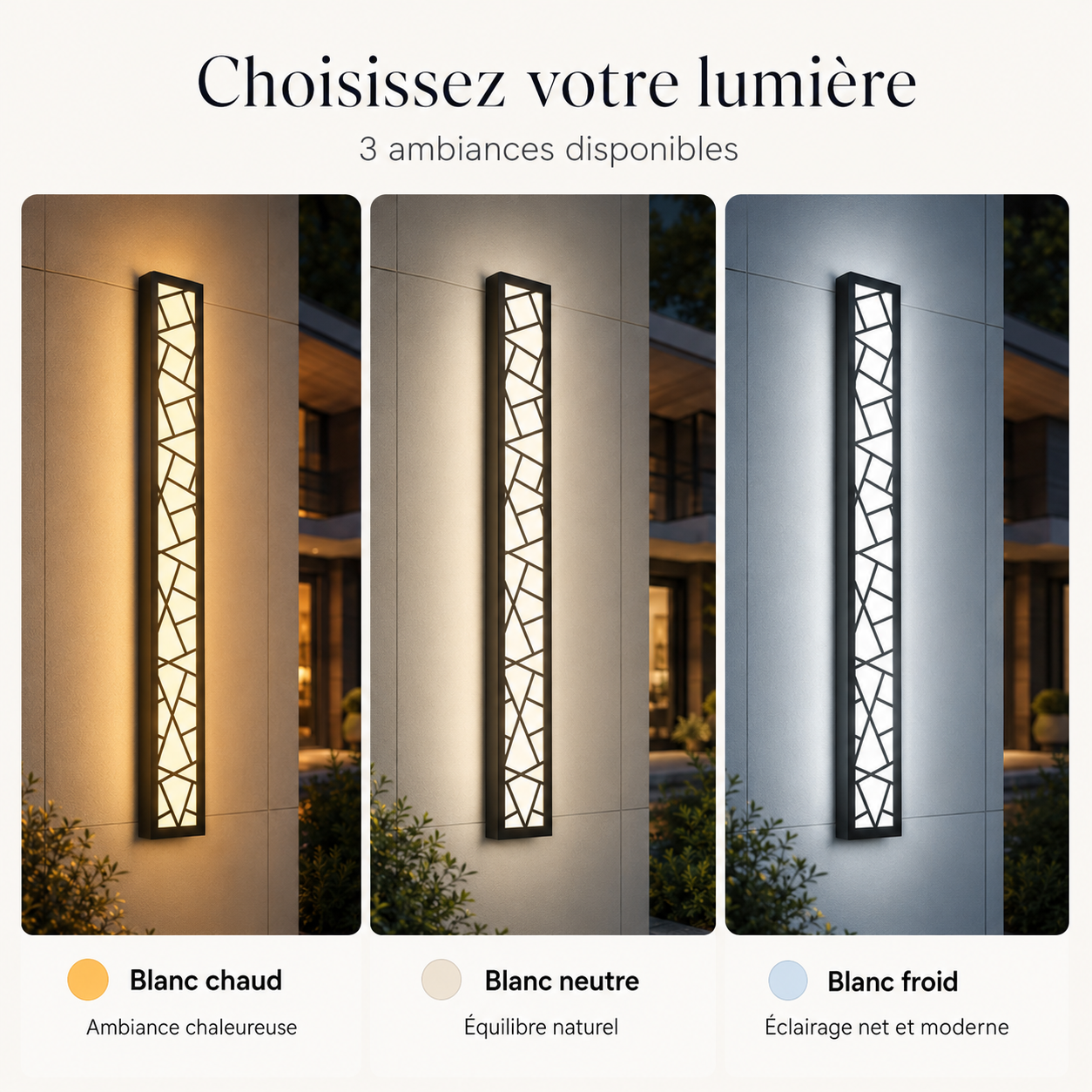Applique Murale Extérieure LED IP65 Minimaliste