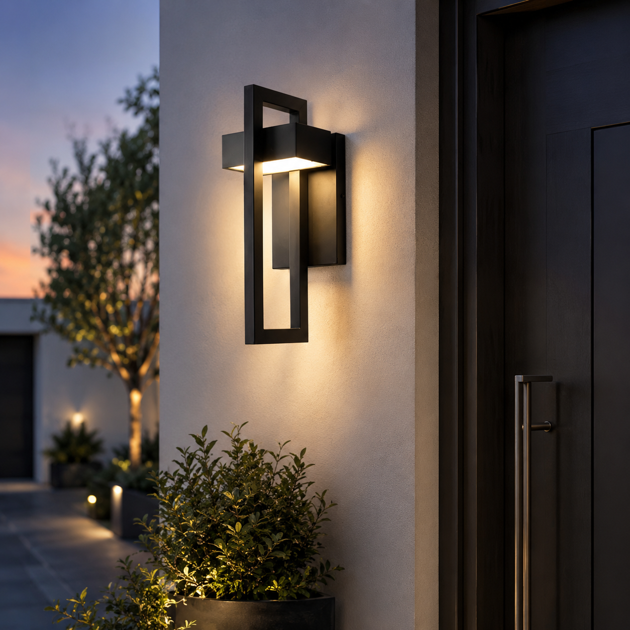 Applique Murale Extérieure LED Vintage Noire