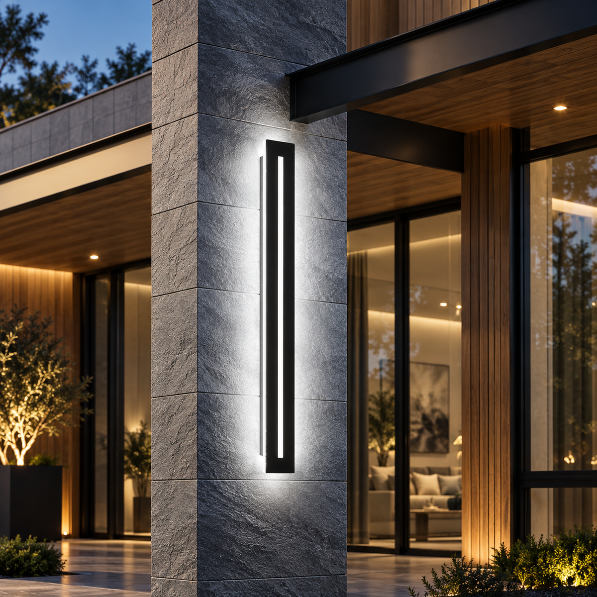 Applique Murale Extérieure LED Longue IP65 40 à 120 cm
