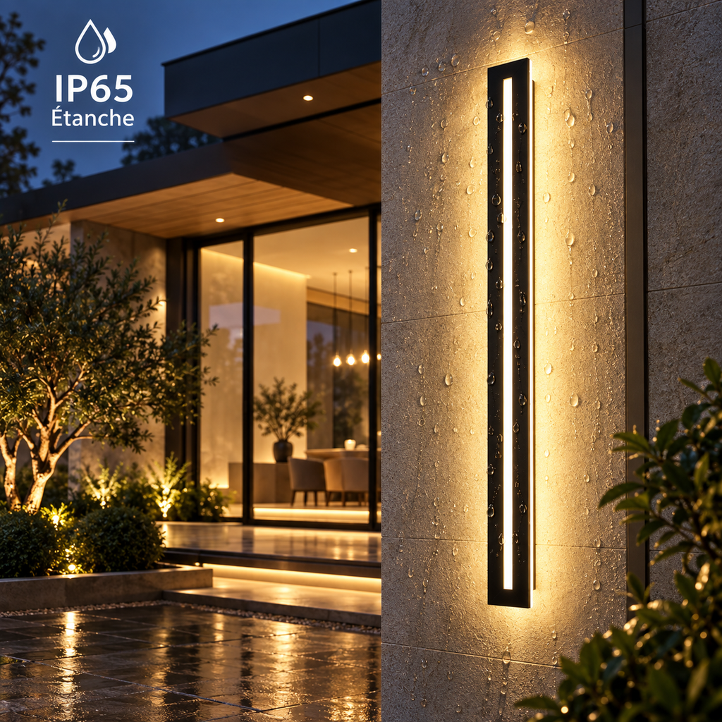 Applique Murale Extérieure LED Longue IP65 40 à 120 cm
